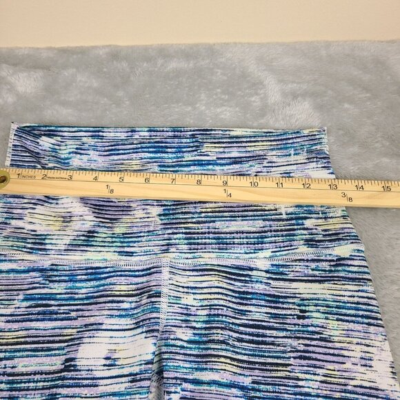 Lululemon Wunder Under Women's Striped Blurry Crop High Rise Size 8 Leggings - Picture 7 of 7